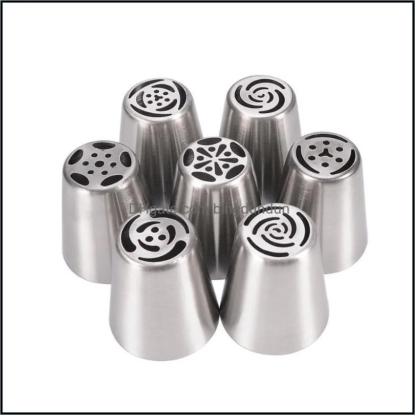 baking pastry tools 11pcs russian tulip icing piping nozzles stainless confectionery bag leaf cake decorating set
