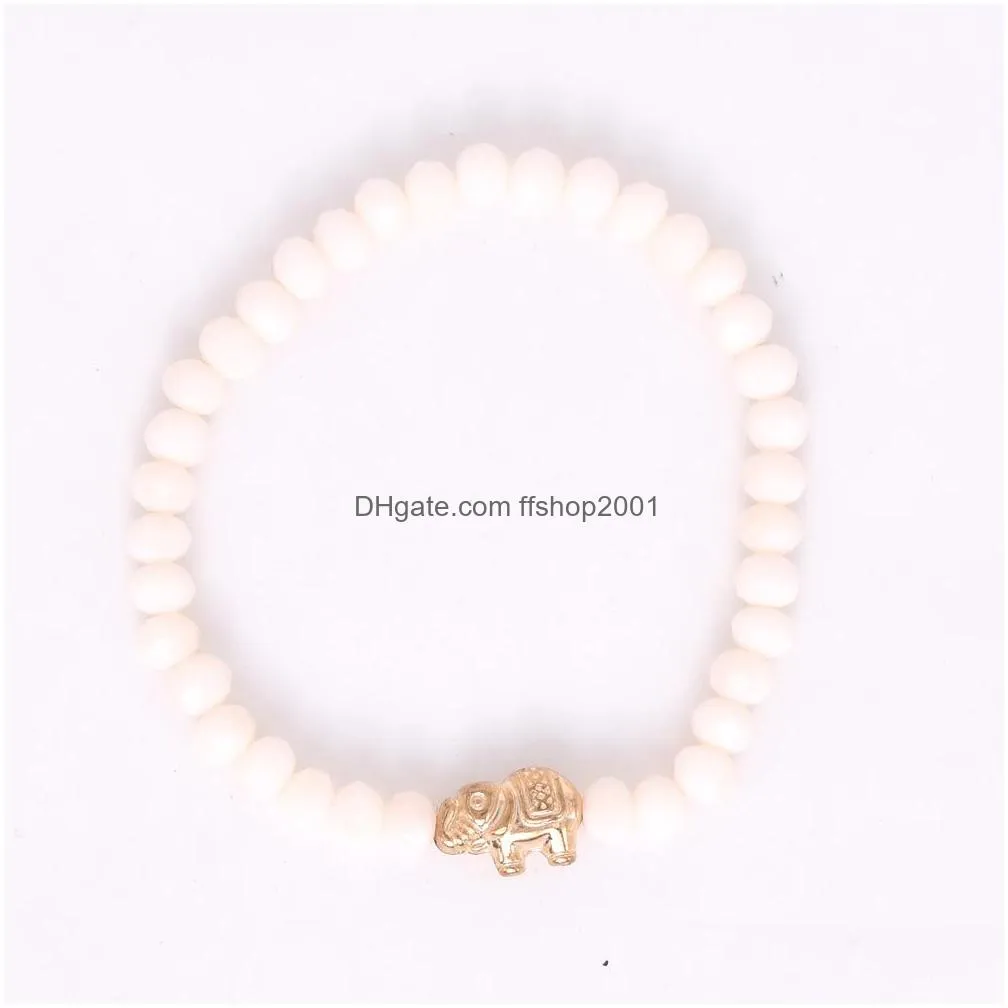 fashion jewelry bracelet set bowknot flamingo elephant beaded chain bracelets 5pcs/set