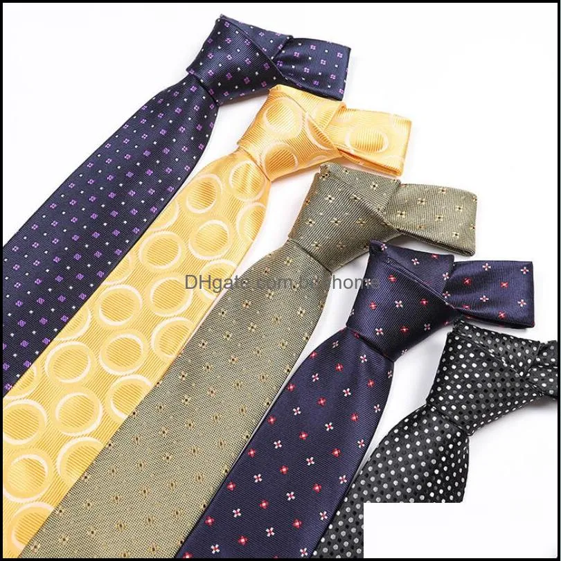 8cm casual ties for men skinny tie fashion polyester plaid strip necktie business slim shirt accessories gift
