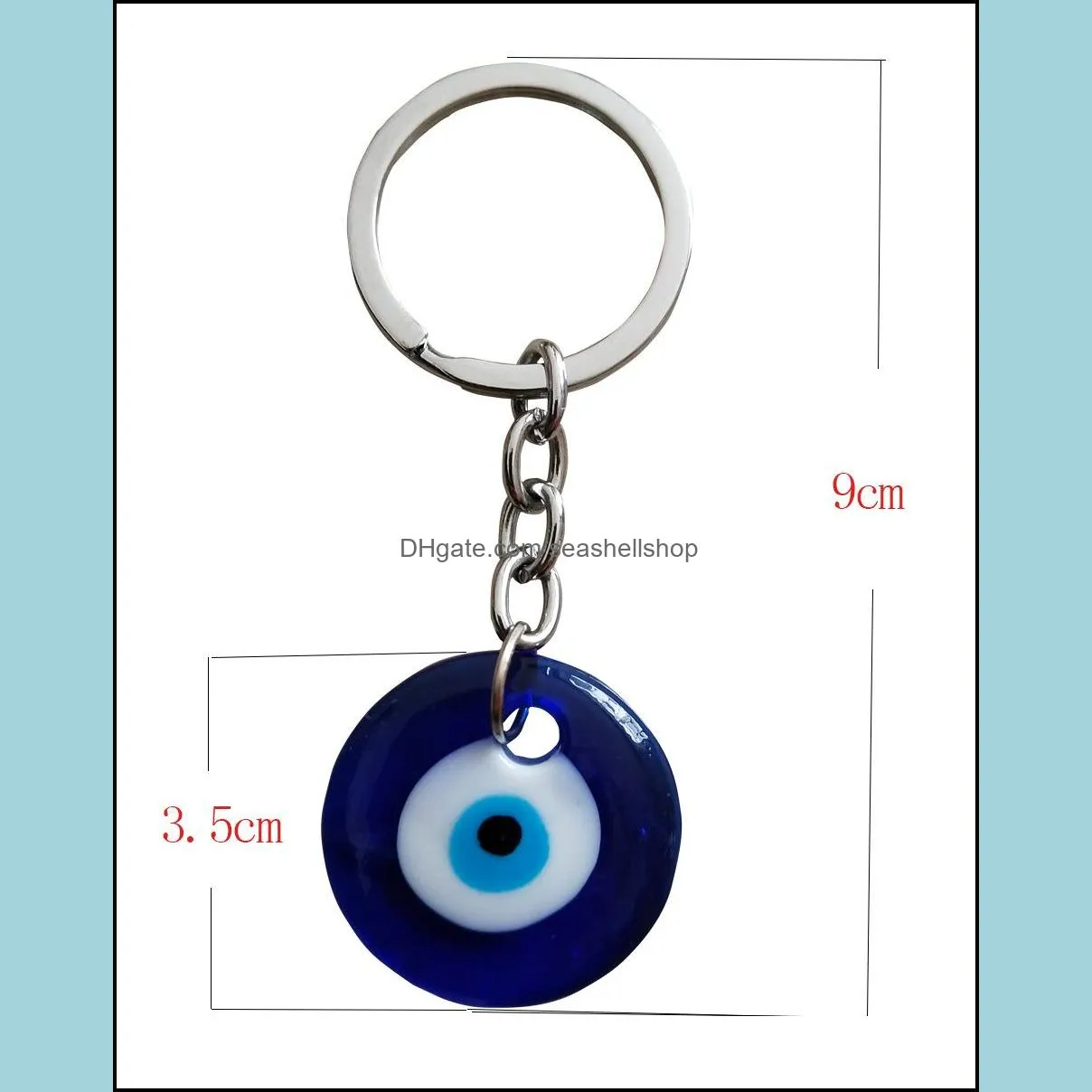 3 style fashion evil blue eye glass keychain key rings for women men car accessaries good luck lucky charm protection amulet diy keys chains ring friendship