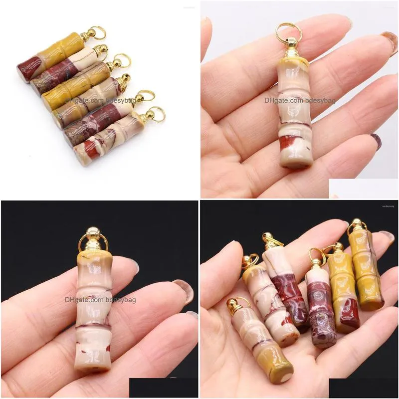 pendant necklaces natural stone perfume bottle pendants reiki heal  oil vial quartzs for fashion jewelry making diy necklace