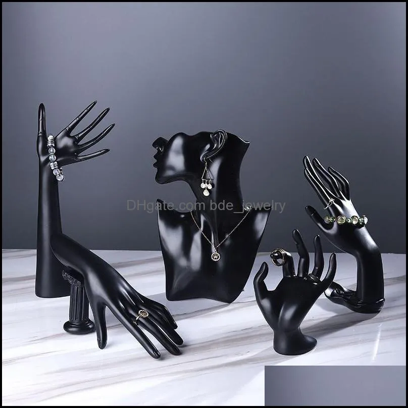 mannequin resin jewelry stand hand finger rings bracelet bangle watch display organizer holder