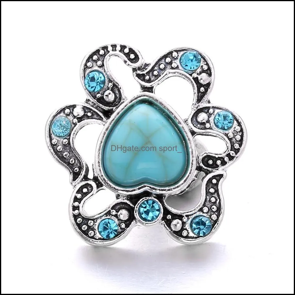 metal turquoise tortoise shape snap button clasps jewelry findings 18mm metal snaps buttons diy earrings necklace bracelet jewelery