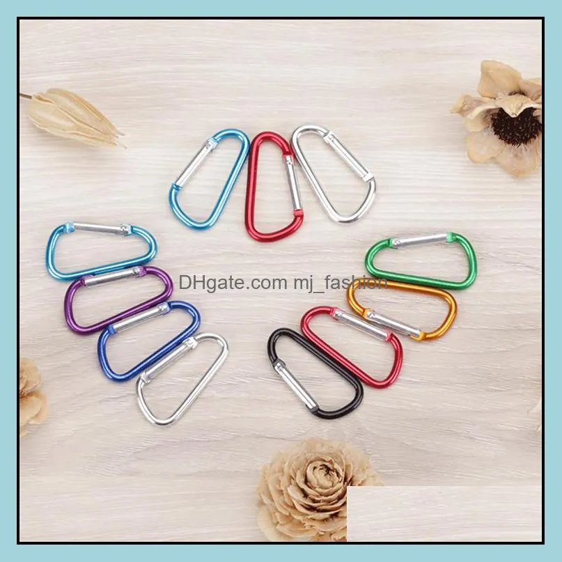 carabiner d clip key rings dog leash harness keyfobs small assorted camping aluminum carabiners keychain outdoor tool dhs