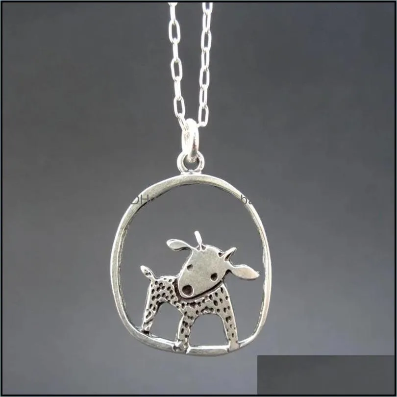 goat pendant necklace silver plated charm chain pendant necklaces for women gilr fashion party jewelry statement necklace1 439 q2