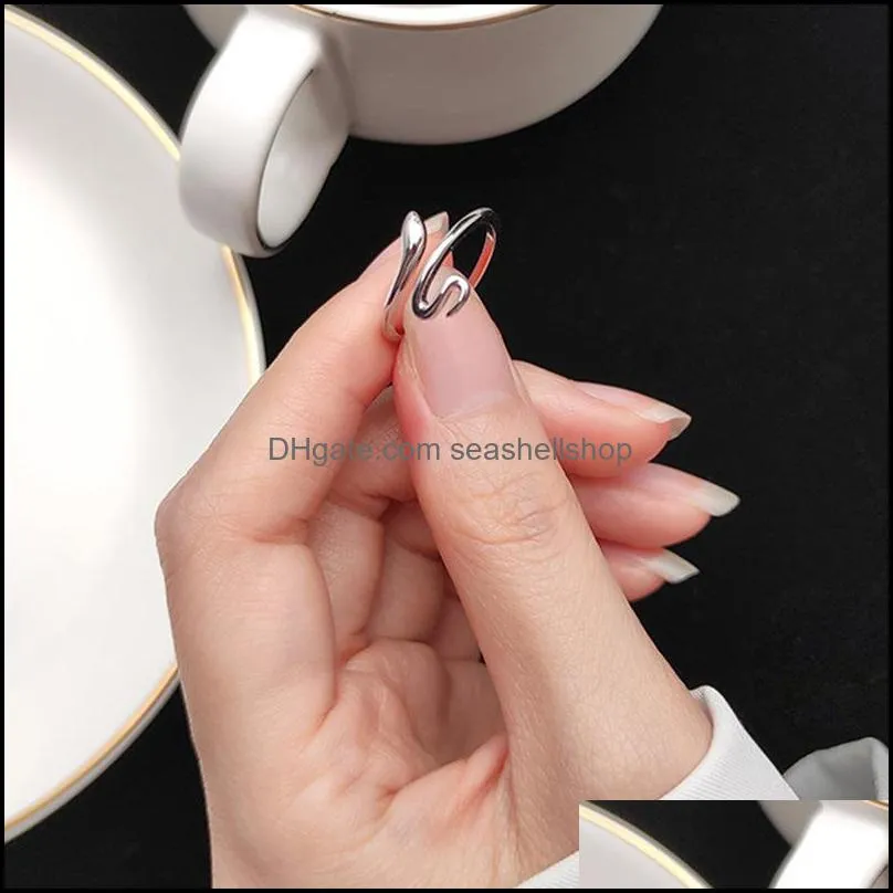 lovely snake shape open adjustable finger ring for women simple rings fine jewelry girl gift