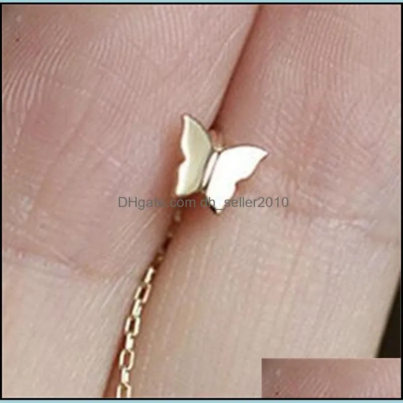 long tassel butterfly dangle earrings gold color 2022 fashion hanging women earring silver ear post jewelry 1843 t2