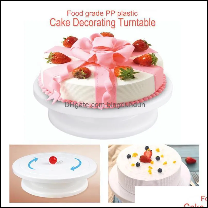 cake decorating plastic turntable practical table rotating disc professional non slipping bakeware baking tool pastry tools