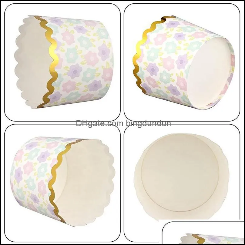 baking pastry tools 50 pcs colorful greaseproof paper cups 5 oz cupcake liners disposable muffin cases containers