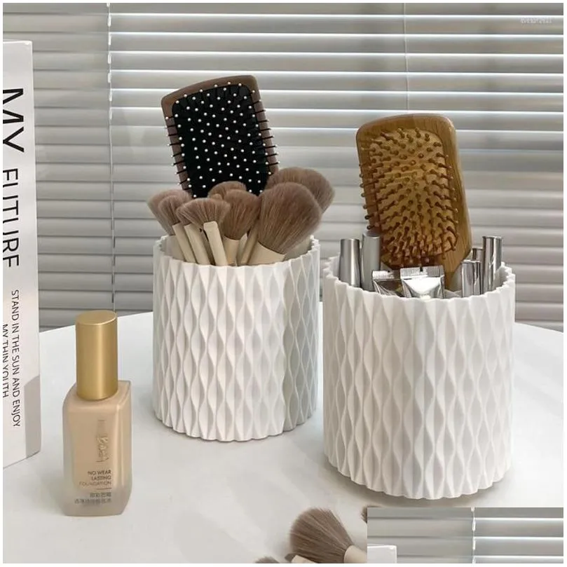 storage boxes ins rotating makeup brush cup holder box organizer multifunctional desktop eyebrow pencil