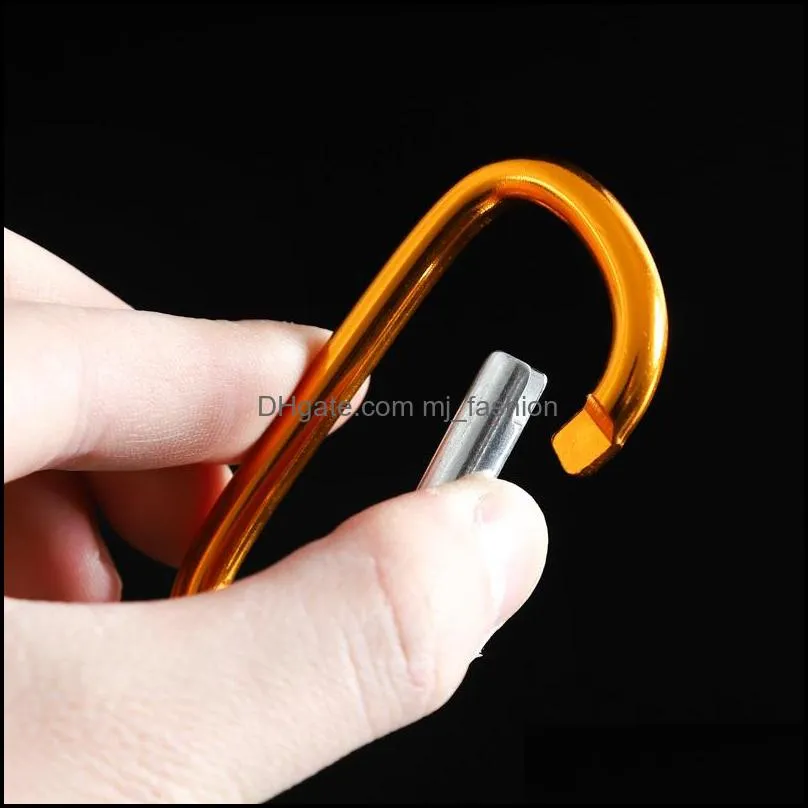 typical carabiners key rings camping snap clip carabiner outdoor sports keychains d shape hook aluminum accessories dhs