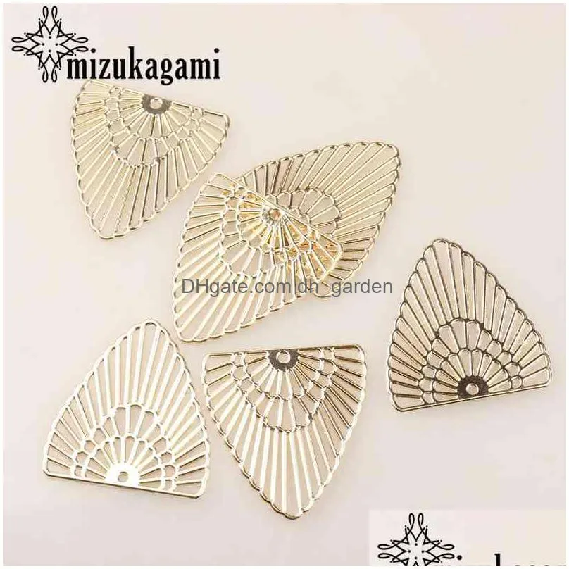 zinc alloy golden hollow exaggerated geometry charms linker connector for diy jewelry earrings making finding accessories