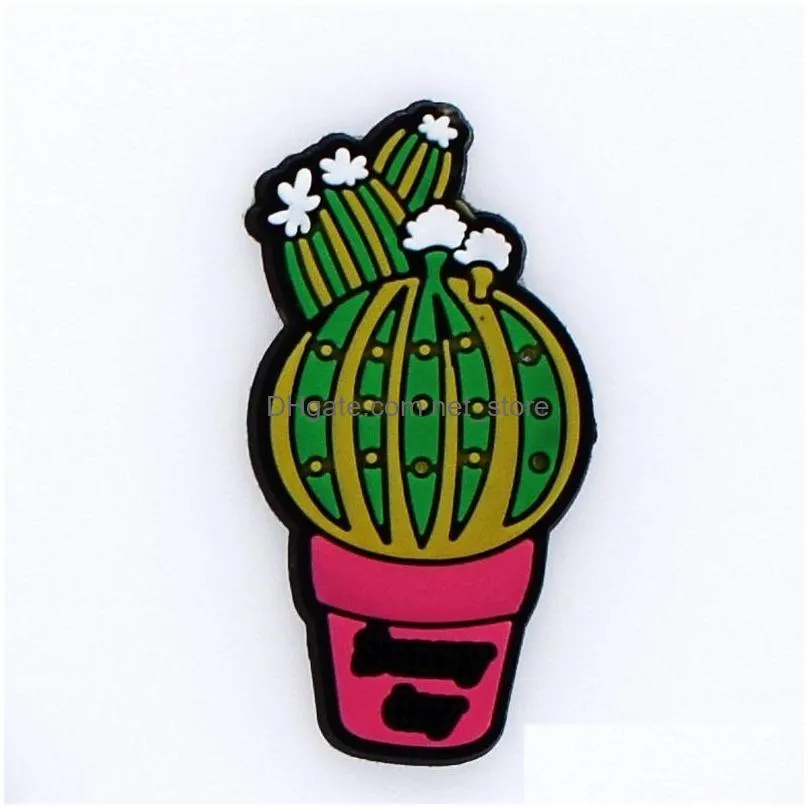 pvc cactus shoe charms decorations buckle accessories jibitz for croc charms clog buttons