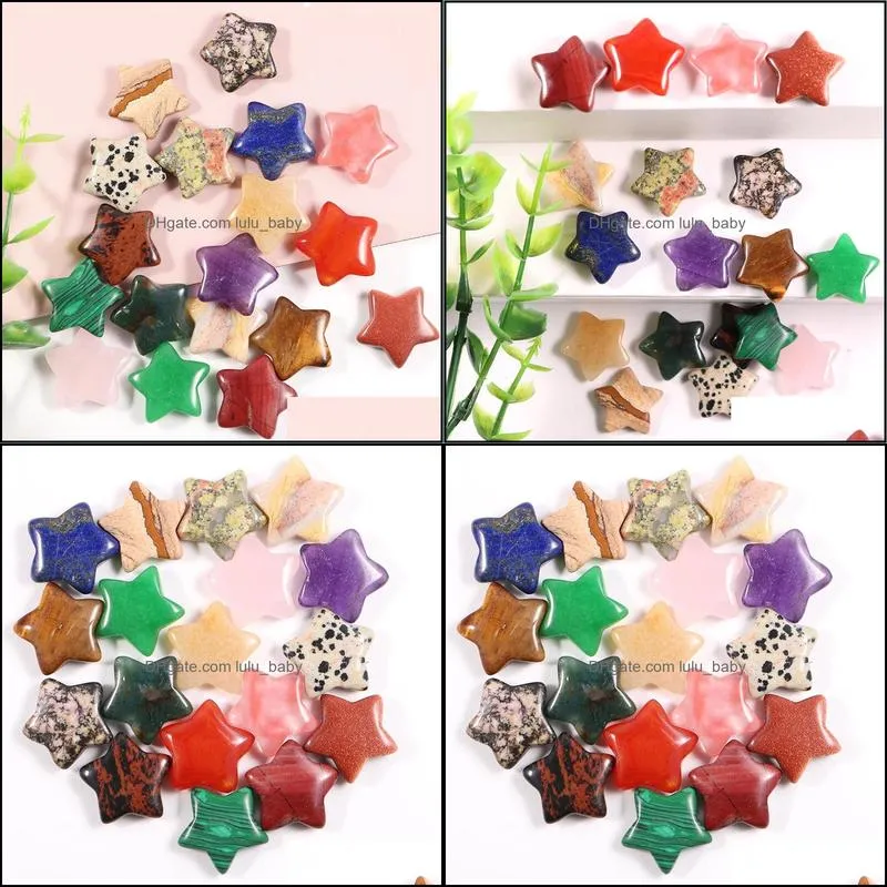 natural stone crystal 20mm star ornaments quartz healing crystals energy reiki gem jewelry making accessories living room decoration