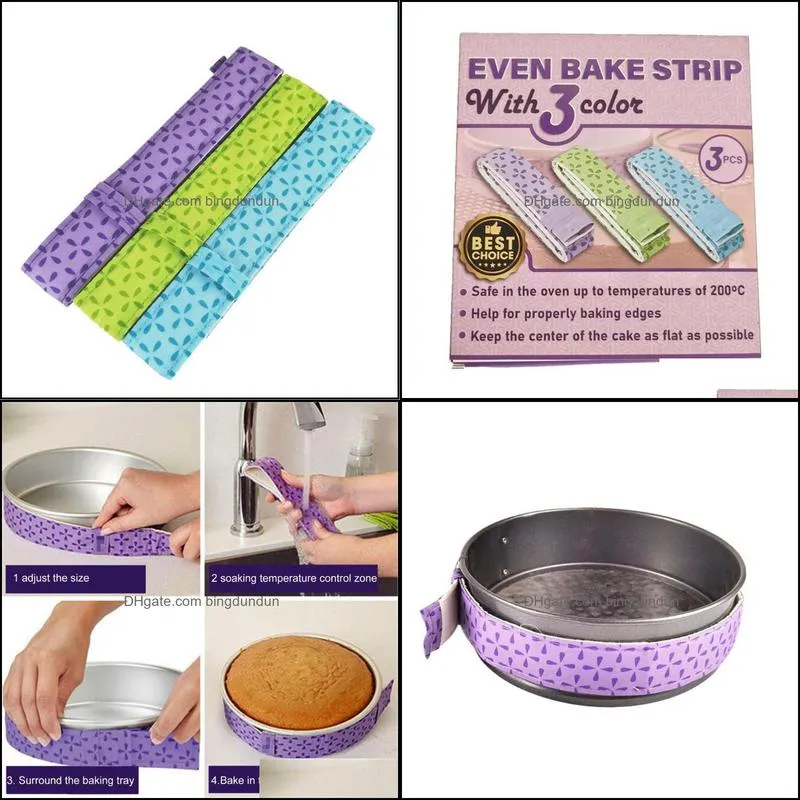 baking pastry tools strips cake bars stationary aids utensils cloth strip antideformation belt 3pcs