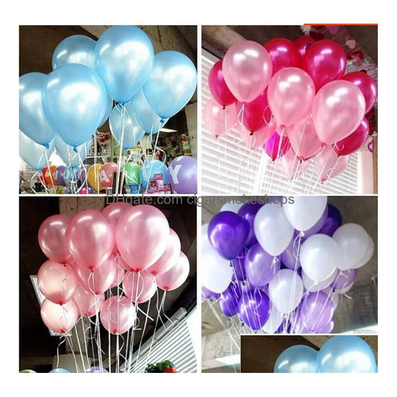 balloons latex 12 inches 2.8 grams pearl color for gift craft birthday wedding party baby shower favor decoration diy