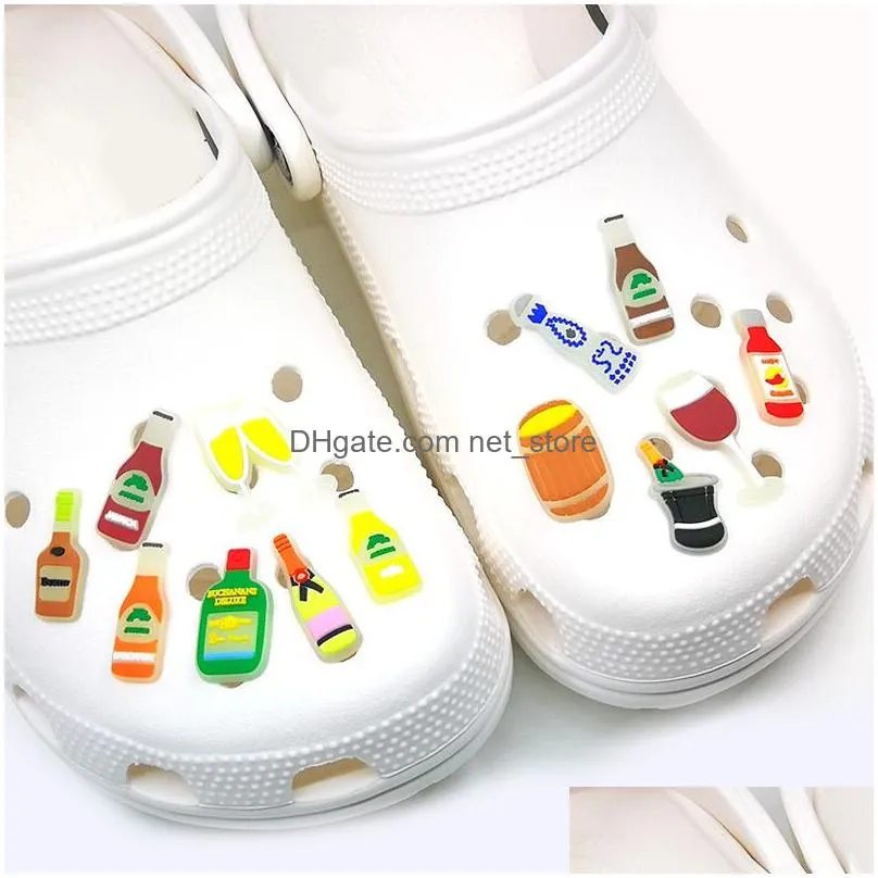 fluorescent croc jibz mexican street style luminous shoe charms glow in the dark pvc shoe buckles decorations accessories fit women men sandals kids