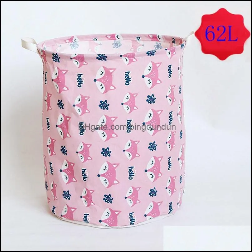 40x50cm pattern foldable large laundry baskets hamper dirty cloth storage washing bin collapsible canvas laundry basket rrb14715
