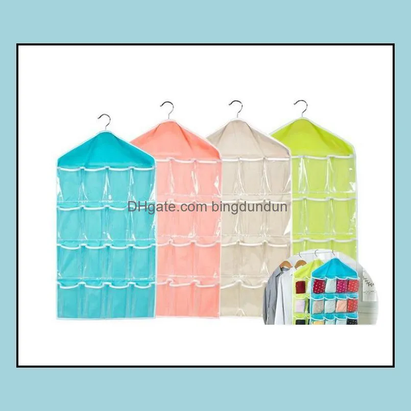 4 colors 16 pockets clear over door hanging bag shoe rack hanger storage tidy organizer fashion home sn2372