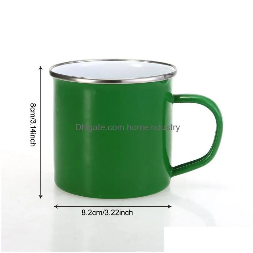 mugs quality enamel coffee mug cup classic chinese tea with brief one color pritinng for office home use