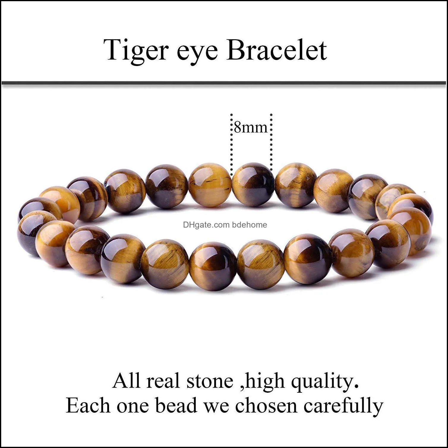 natural stone beads tiger eye bracelet classic men women buddha black lava bracelets yoga energy accessories q84fz
