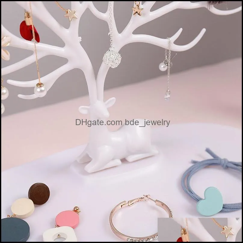 detachable little deer jewelry stand earrings necklace ring pendant bracelet display tray tree storage racks organizer holder