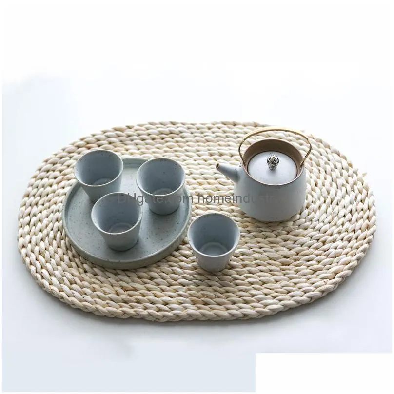 mats pads corn fur meal mat bowl tea set heat insulation pot table decoration accessories