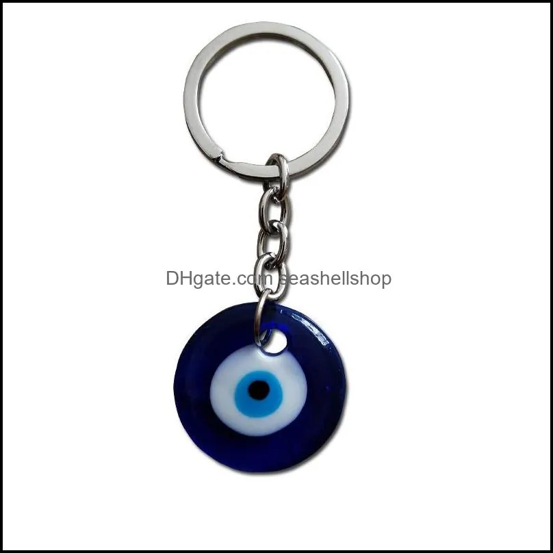 3 style fashion evil blue eye glass keychain key rings for women men car accessaries good luck lucky charm protection amulet diy keys chains ring friendship