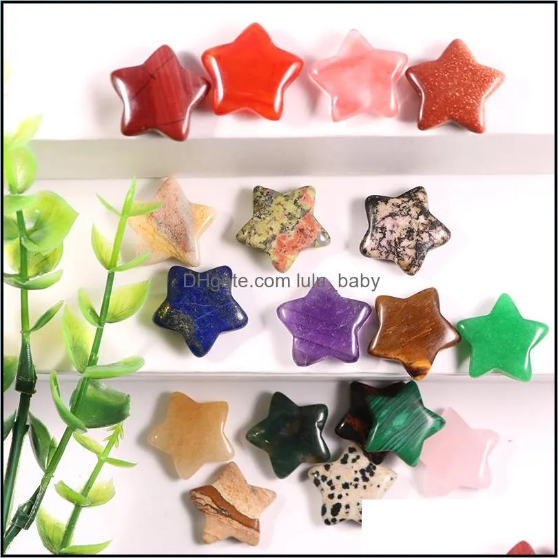 natural stone crystal 20mm star ornaments quartz healing crystals energy reiki gem jewelry making accessories living room decoration