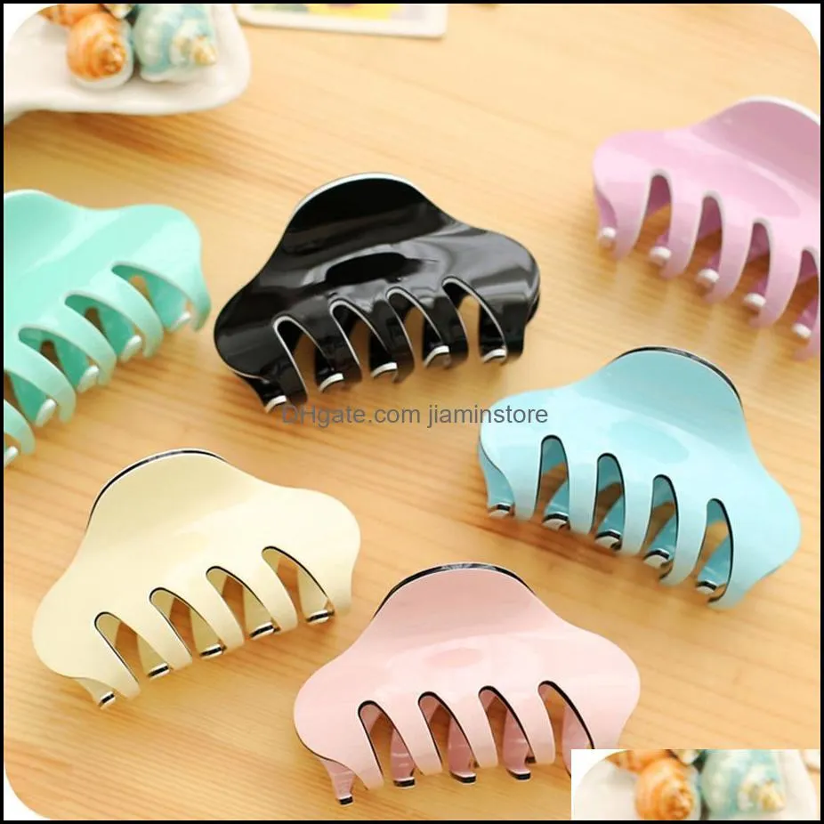 large size high quality acrylic hairpins candy color hair clip clamps shiny crab hair claws for women girl styling tools2621