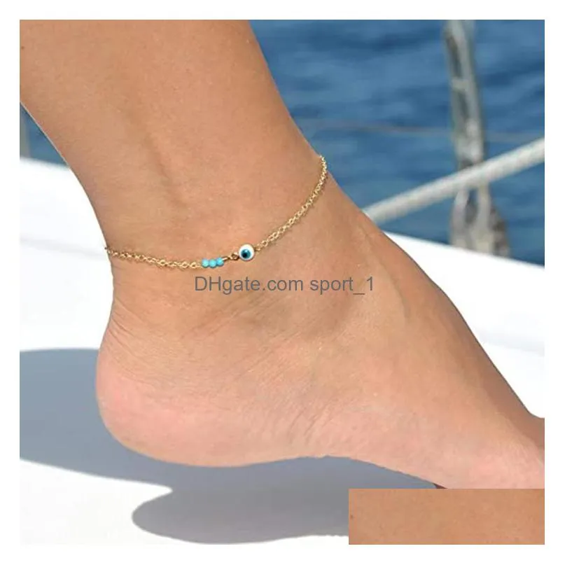 europe fashion jewelry evil eye anklet beach blue eyes anklets