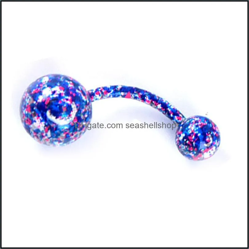 fashion 316 l surgical steel navel rings candy color belly button navel bar ring sexy body piercing jewelry