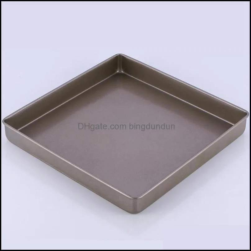 baking pastry tools nonstick square cake pan carbon steel tray pie pizza bread mold bakeware