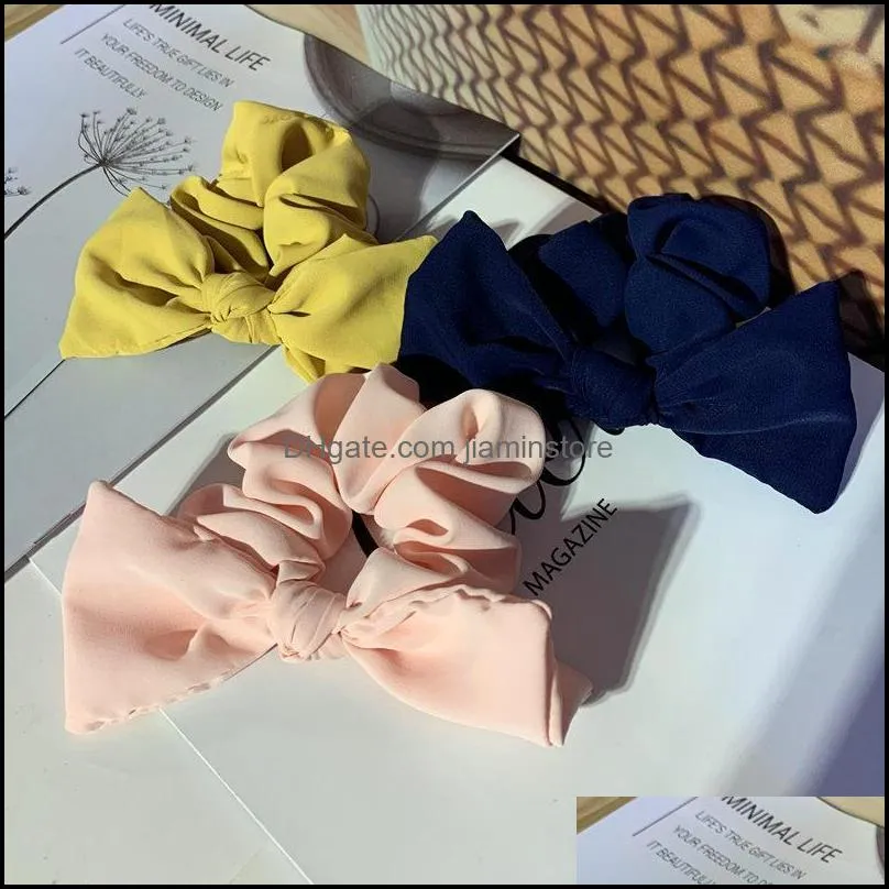 solid color headband knot hair hoop for women simple fabric cross girls hairband accessories 3pcs/set