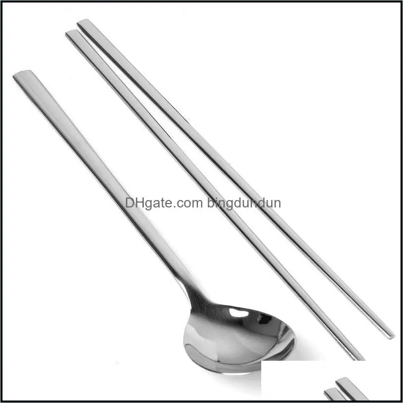 flatware sets stainless steel chopsticks spoon tableware dinner party supplyflatware