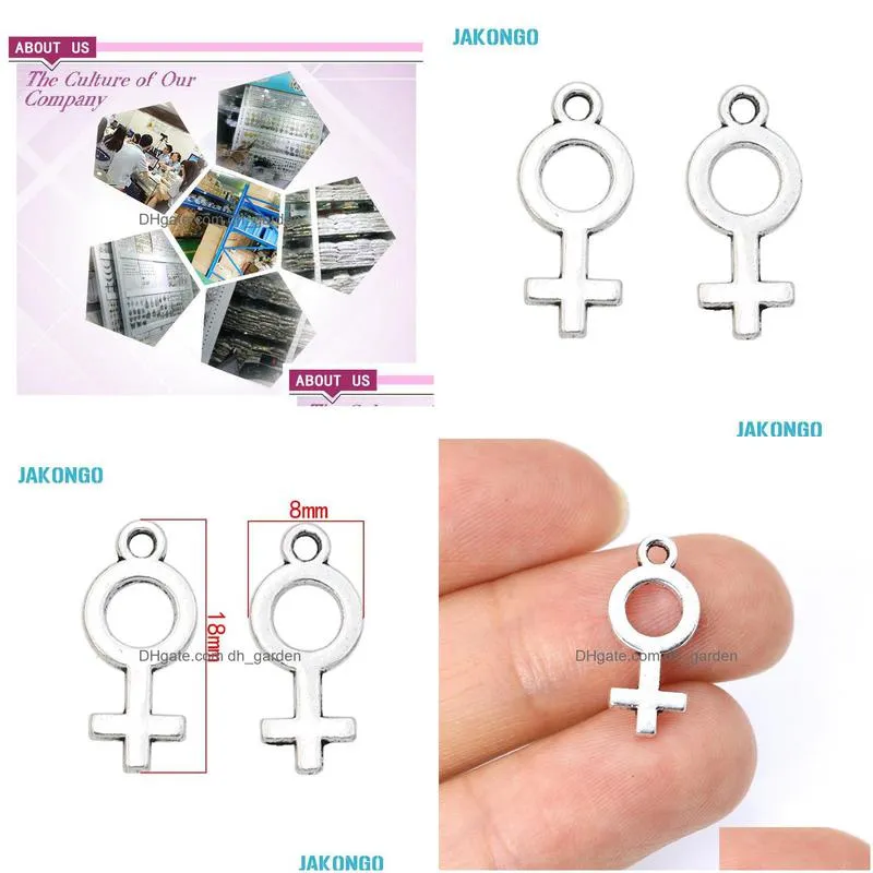 30pcs tibetan silver plated female sign charm pendant fit making necklace bracelet jewelry accessories diy 18x8mm