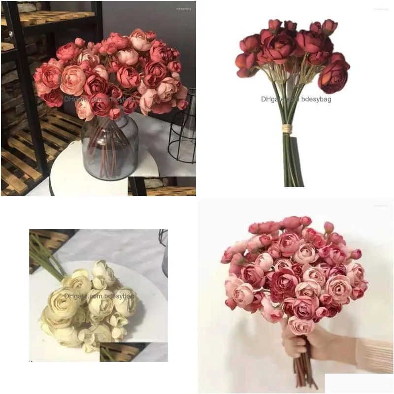 decorative flowers holding fake a small peony flower nordic retro style bouquet decoration living room floral arrangement space displa