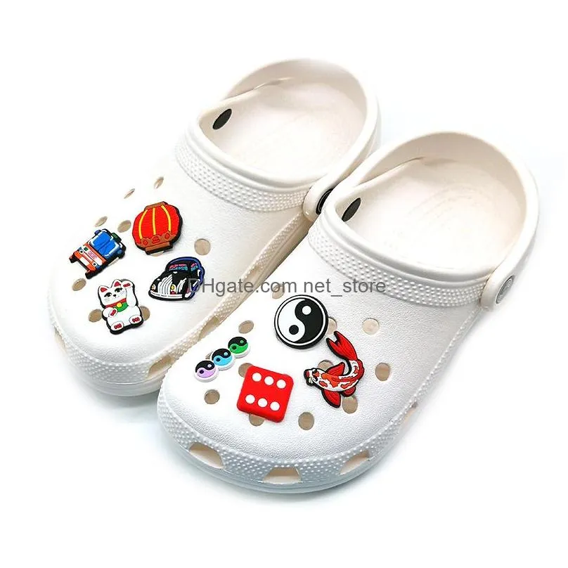 wholesale 10000pcs styles available croc charms soft pvc cartoon pattern shoe charm accessories decorations custom jibz for clog shoes kids sandals