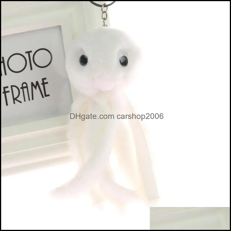 cute animal fluffy key rings pompom octopus plush doll keychain women bag pendant for kids toys fashion accessories gift