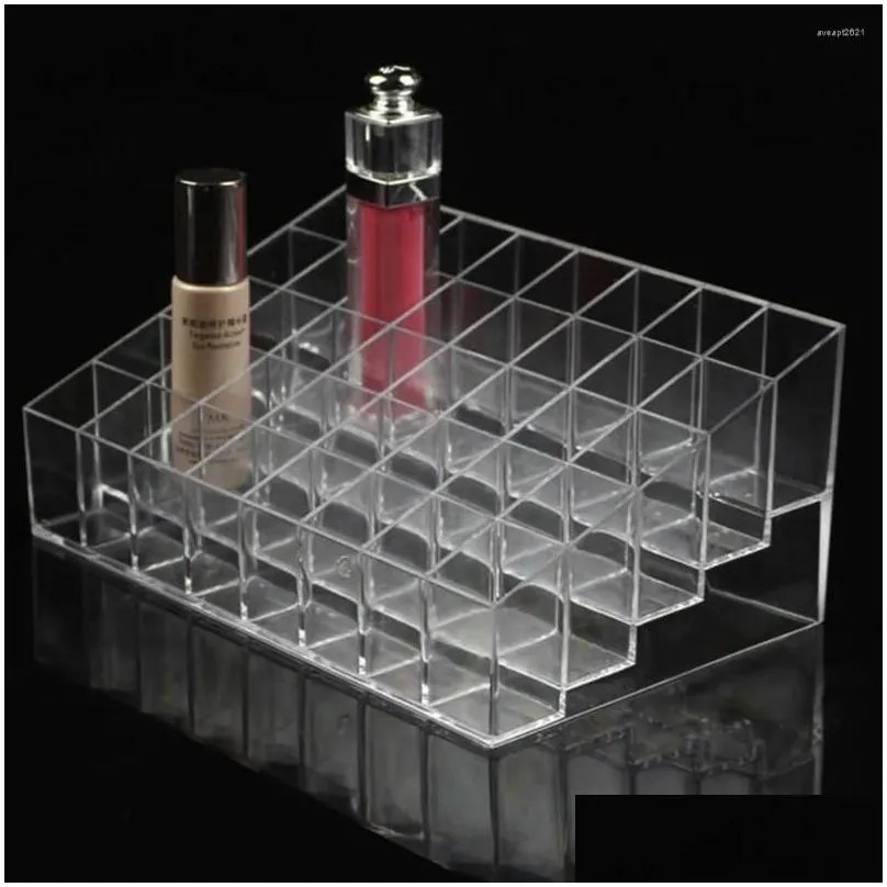 storage boxes 24/36/40 transparent grid acrylic cosmetic display stand lipstick box makeup make up case sundry jewelry tools