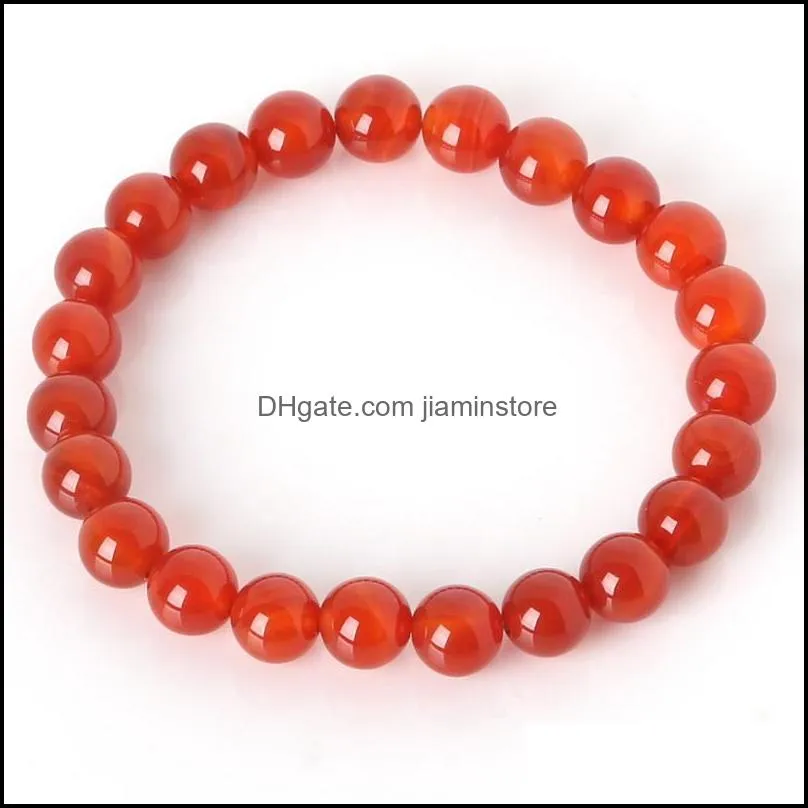 natural stone strands bracelets for women men 8mm amethysts pink quartzs round beaded stretch bracelets bangles