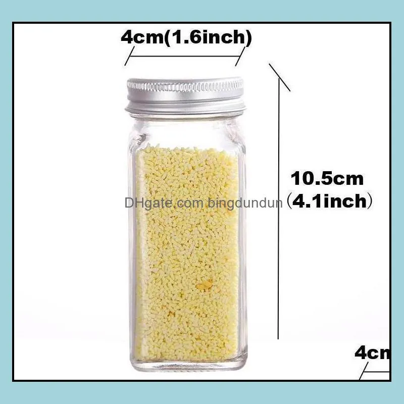 seasoning jars kitchen organizer storage holder container glass seasoning bottles with cover lids camping sn3745