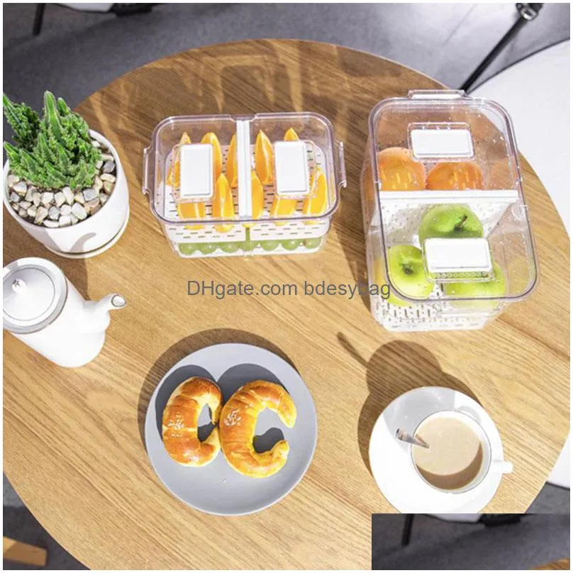 storage bottles jars container plastic containers doublelayer zer refrigerator safe keep  dnj9981