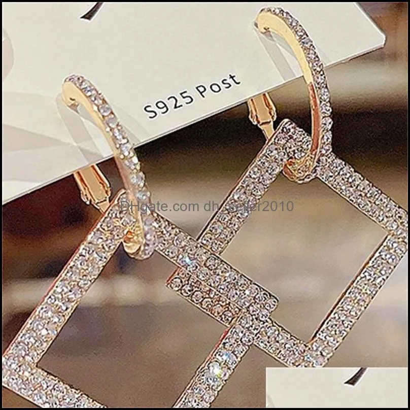 fashion accessories exaggerated classi square earrings long temperament personality wild earring girlfriend wedding gift 3496 q2
