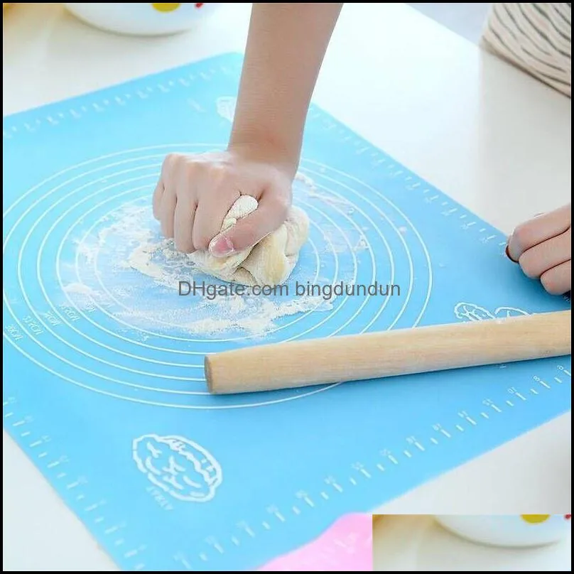 40x30cm silicone baking mat nonstick pastry boards kneading rolling dough mats fondant macaroo pizza cake bakeware flour by sea