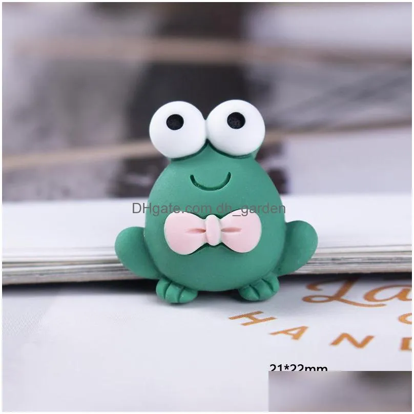 10pcs fashion cartoon animal fox owl dog frog girl resin charms for jewelry finding pendant earrings keychain accessory c432