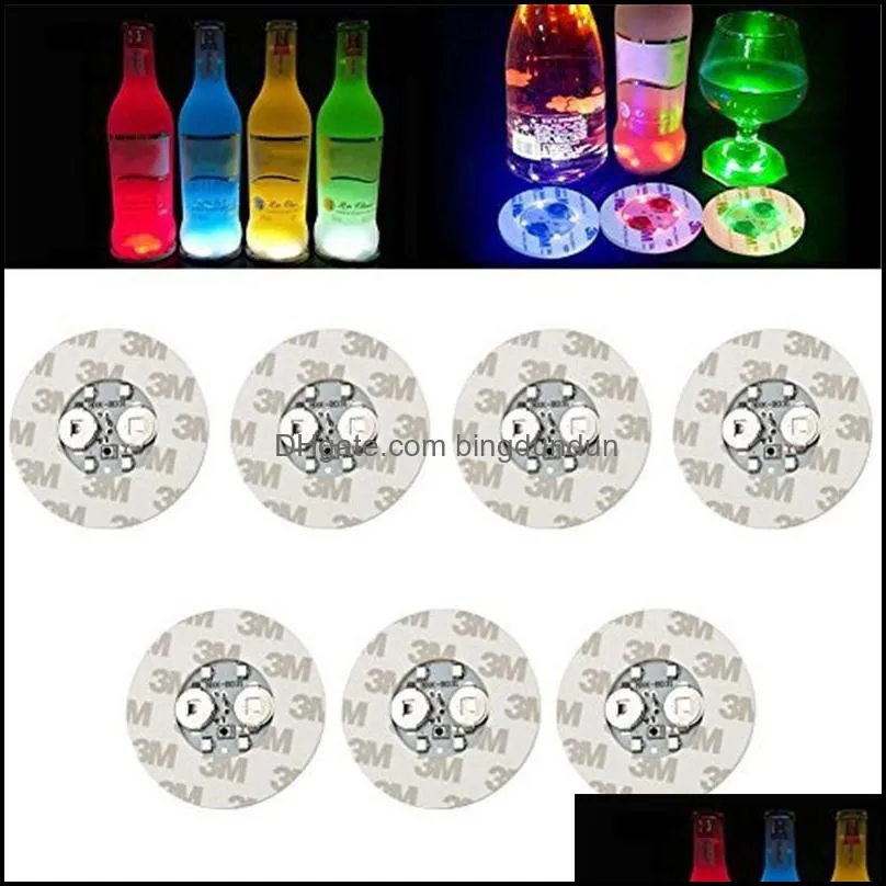 newled bottle stickers coasters light 4leds  sticker flashing led lights for holiday party bar home party use rrd12664
