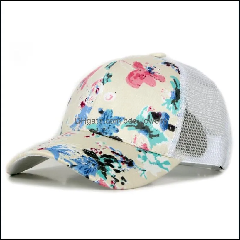 breathable printed camouflage ball caps for men spring summer adjustable baseball sports womens outdoor high ponytail shade