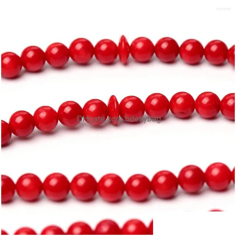 strand islamic prayer beads muslim tespih silver tasbih natural red coral stone rosary sibha round 5mm 99