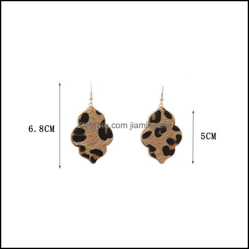 fashion gold color geometry flower leopard print druzy earrings abalone shell tassel druzy dangle earrings for women brand jewelry